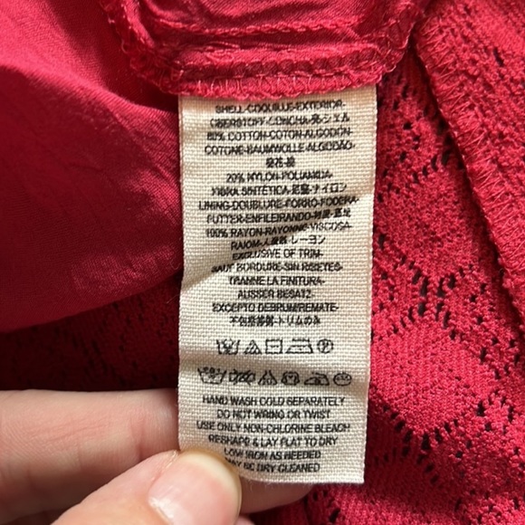 Free People : Red Lace Daisy Flare Dress - 4 - Picture 7 of 13